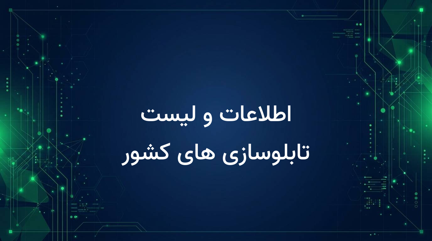 اطلاعات و لیست تابلوسازی های کشور